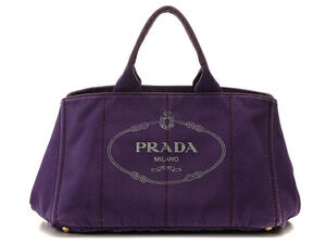 Prada Canapa Purple Canvas Handbag